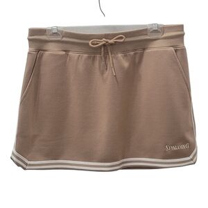 Spalding Taupe/Beige Tennis Skirt Skort Womens Size Large